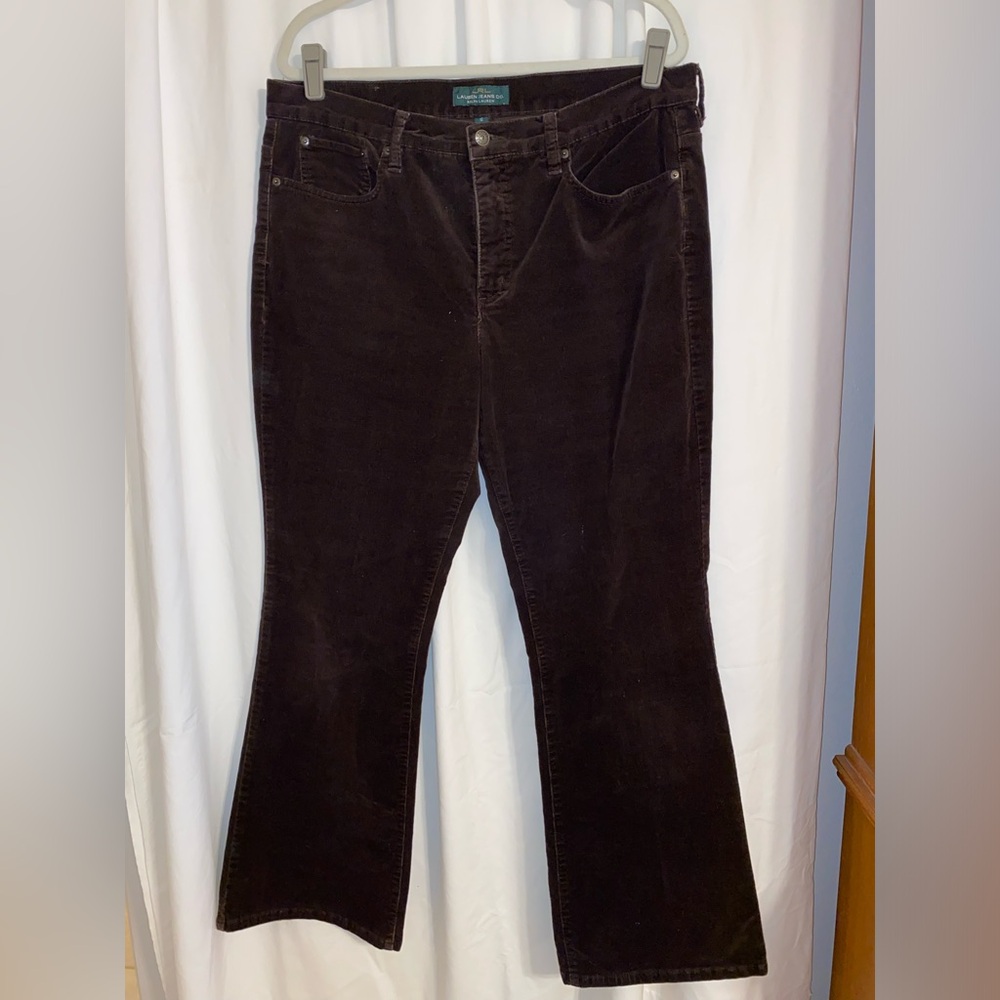 Lauren Ralph Lauren Vtg Brown Micro/Baby Corduroy Classic Bootcut Jeans Sz 16